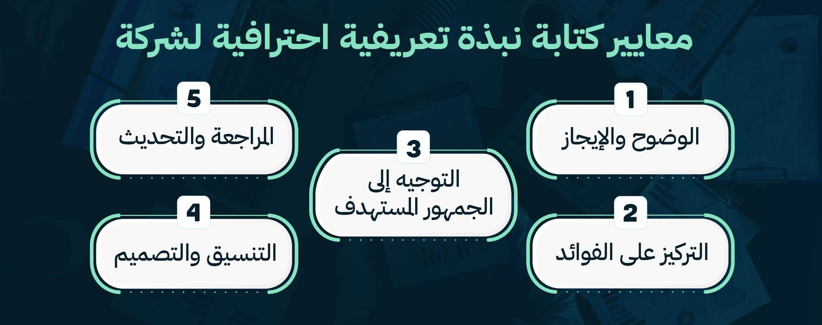 معايير كتابة نبذة تعريفية احترافية لشركة